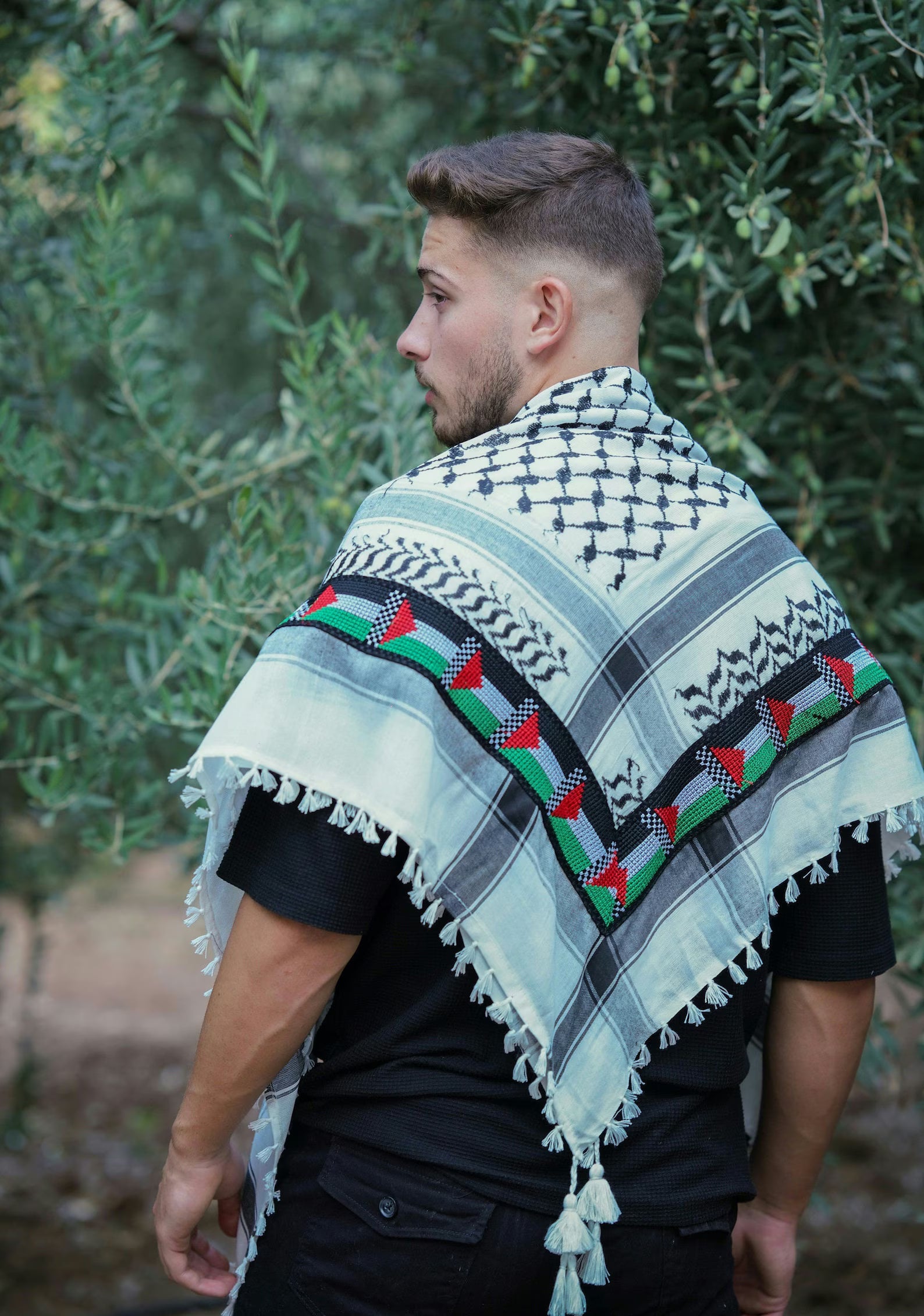 Palestine Embroidered Kufiya