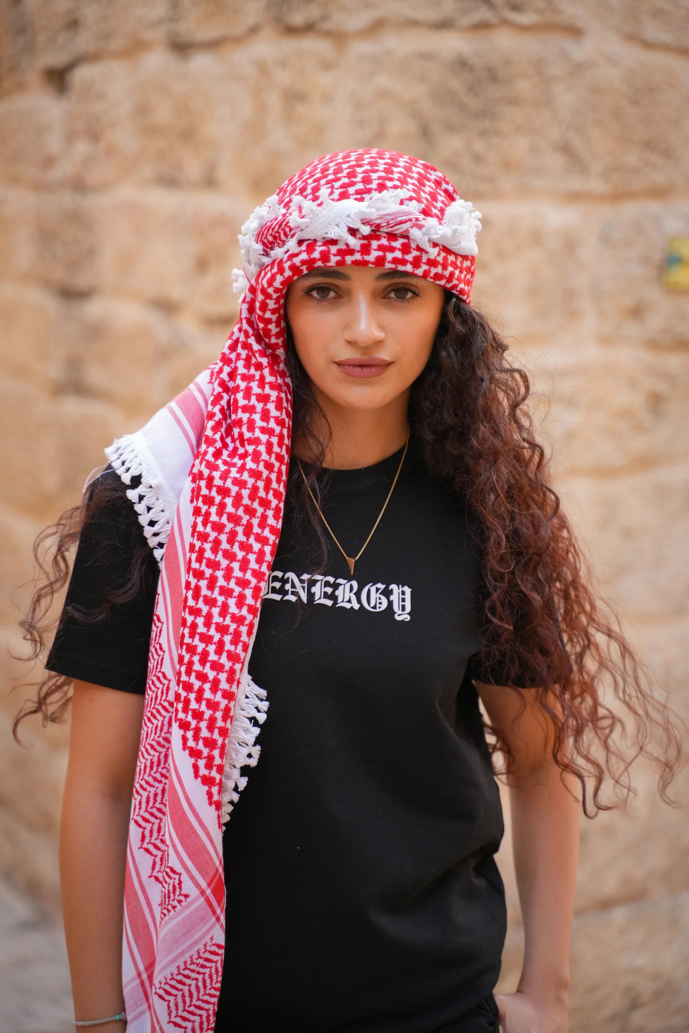 Red & White Kufiya